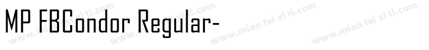 MP FBCondor Regular字体转换